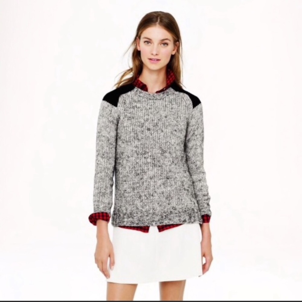 J. Crew Colorblock Shoulder Sweater
